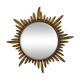 Miroir Sorcière mid Century cadre à palmes en métal