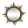 Miroir Sorcière mid Century cadre à palmes en métal