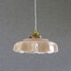 Pale pink opaline hanging lamp delivered with cable and new brass socket