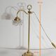 Tulip lamp in glass and bronze, adjustable, art deco 1920
