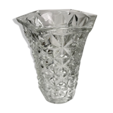 Faceted glass vase 60s