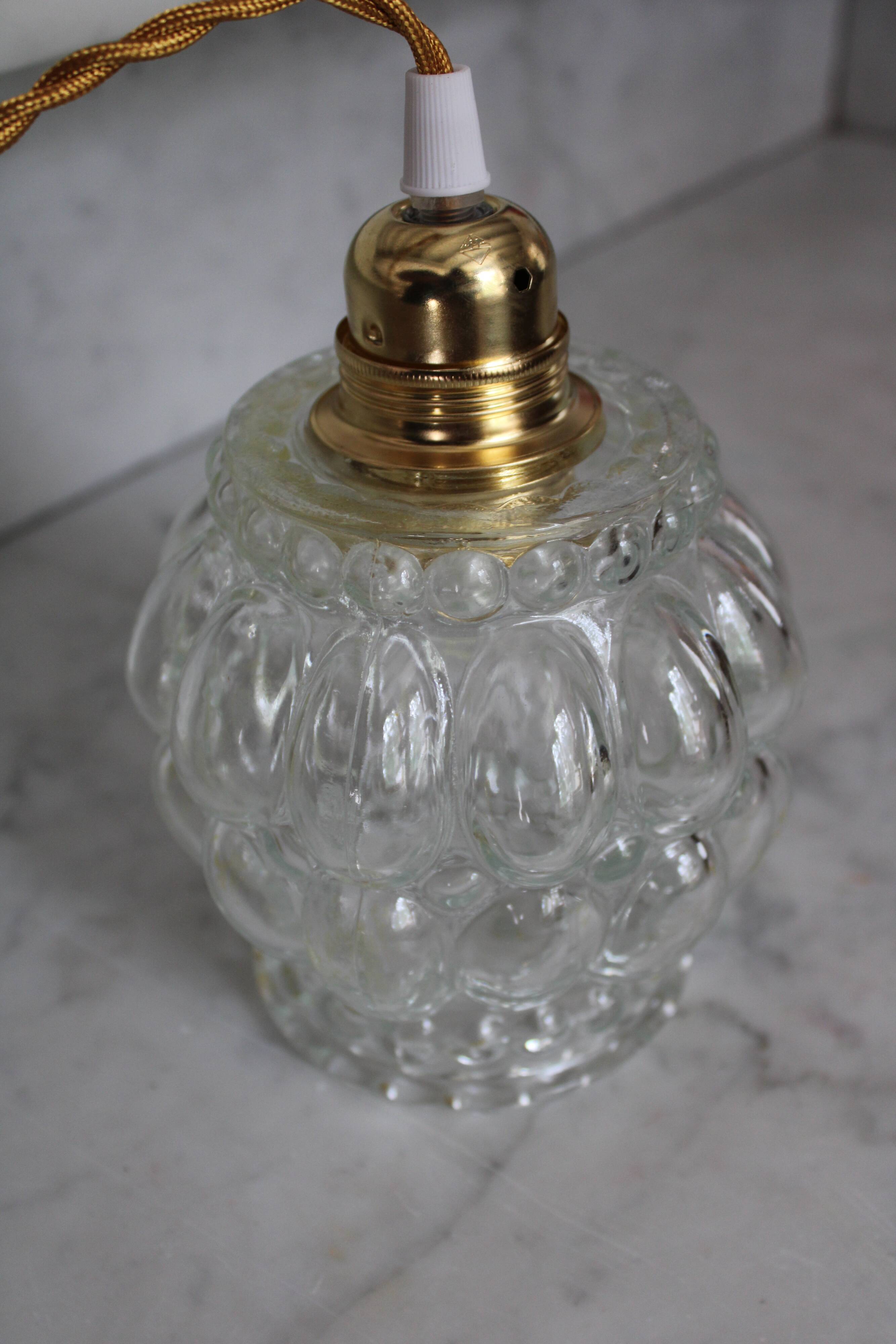 Moulded glass hand lamp