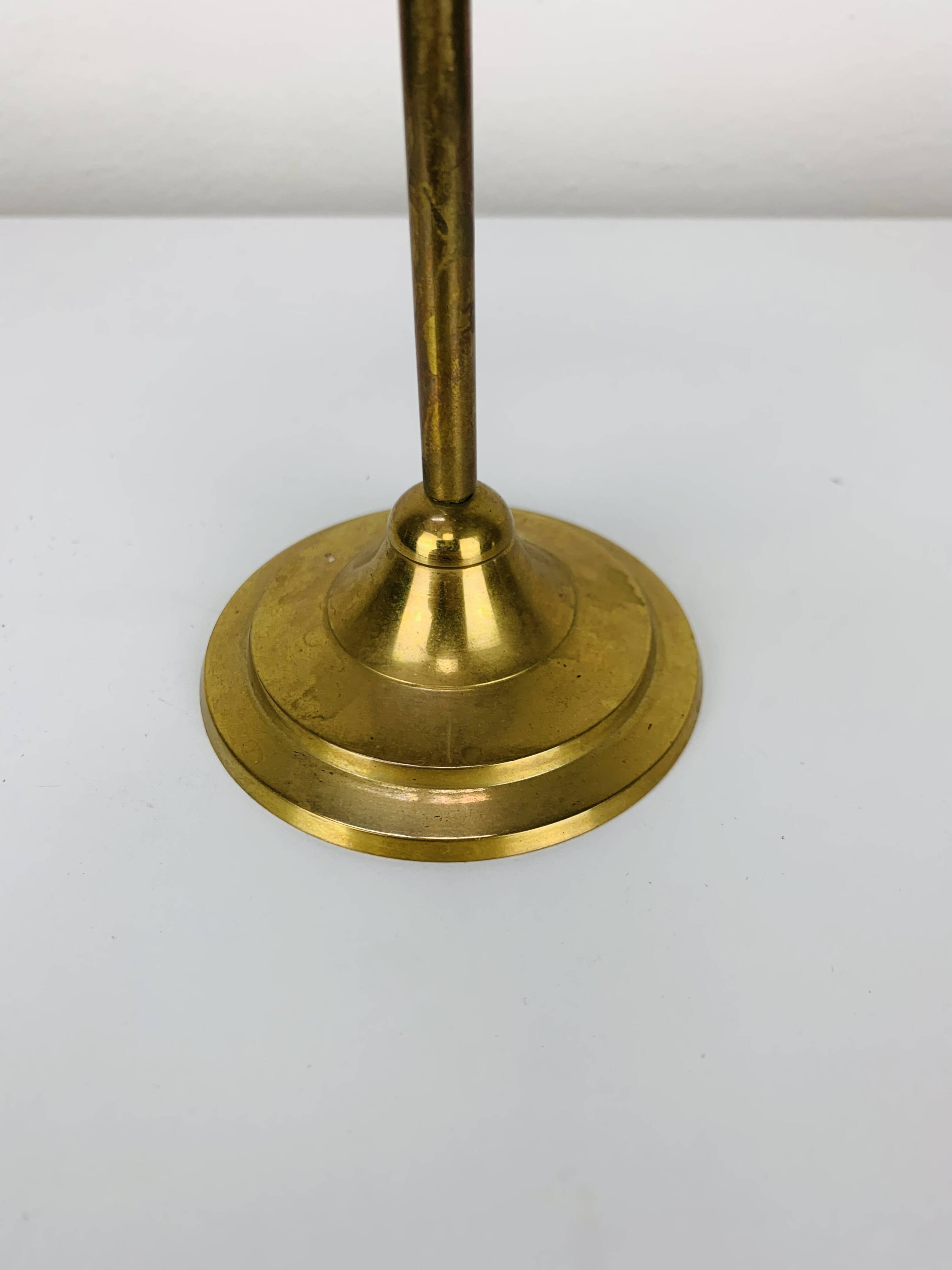 Vintage gold brass angel candle holder