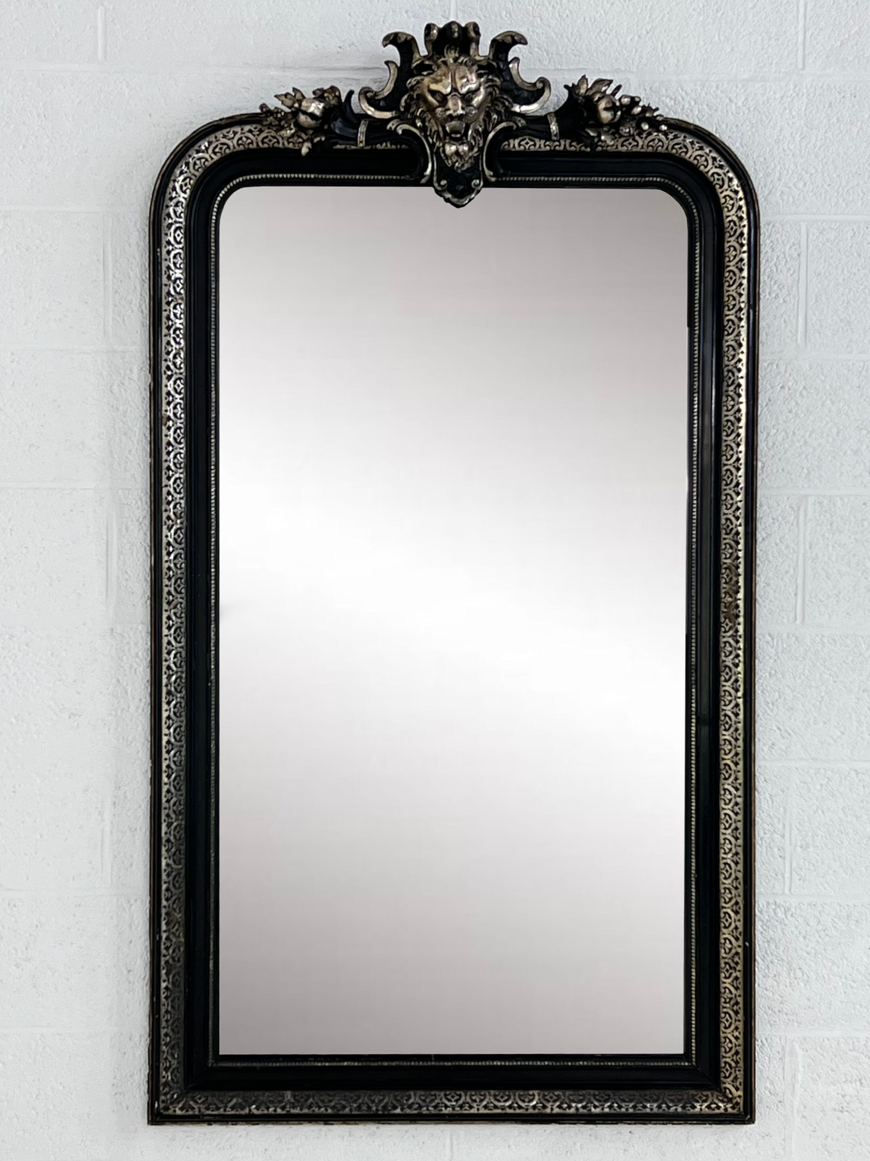 Old wooden mirror in Baroque or Napoleonic style