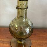 Carafe, candle holder in Biot glass