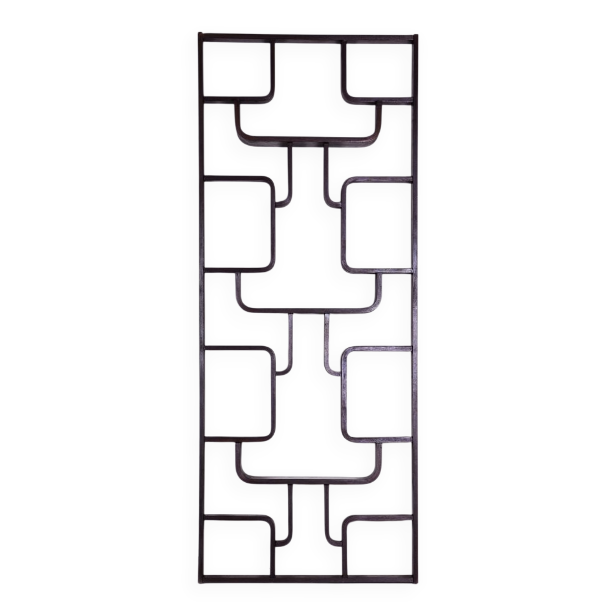 Mid-Century Room Divider in Dark Brown Oak attributed to Ludvik Volak for Drevopodnik Holesov, Former Czechoslovakia, 1960s