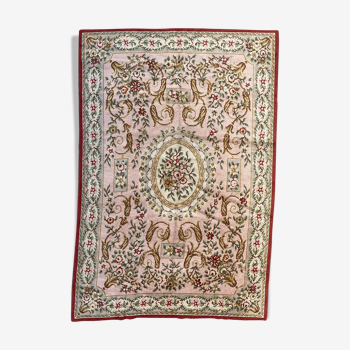 Tapis ancien français aubusson point noué 163x242 cm