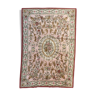 Tapis ancien français aubusson point noué 163x242 cm