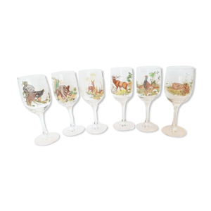 6 verres de chasse en