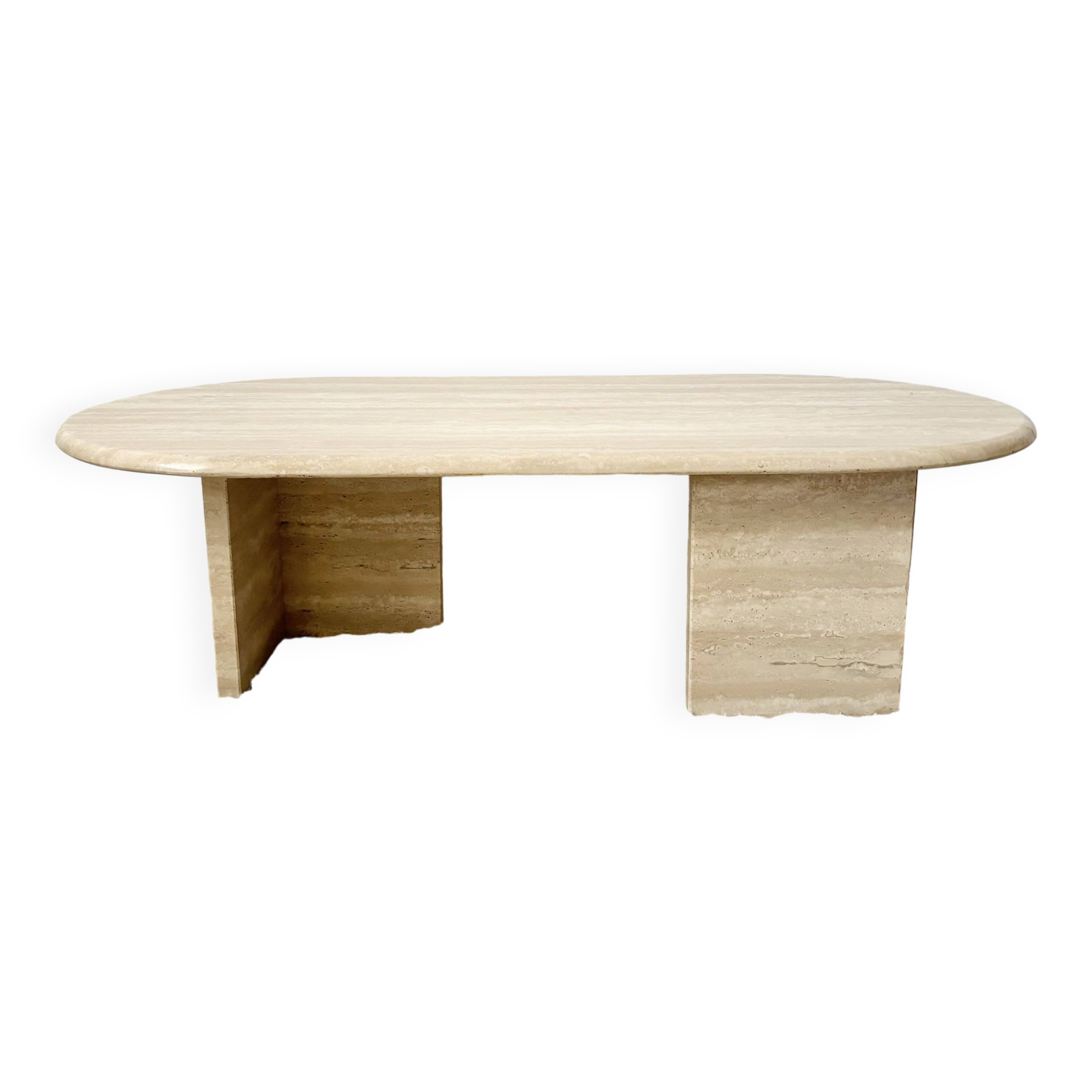 Travertine coffee table