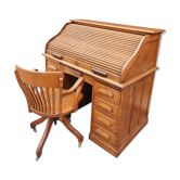 American desk in oak and his armchair