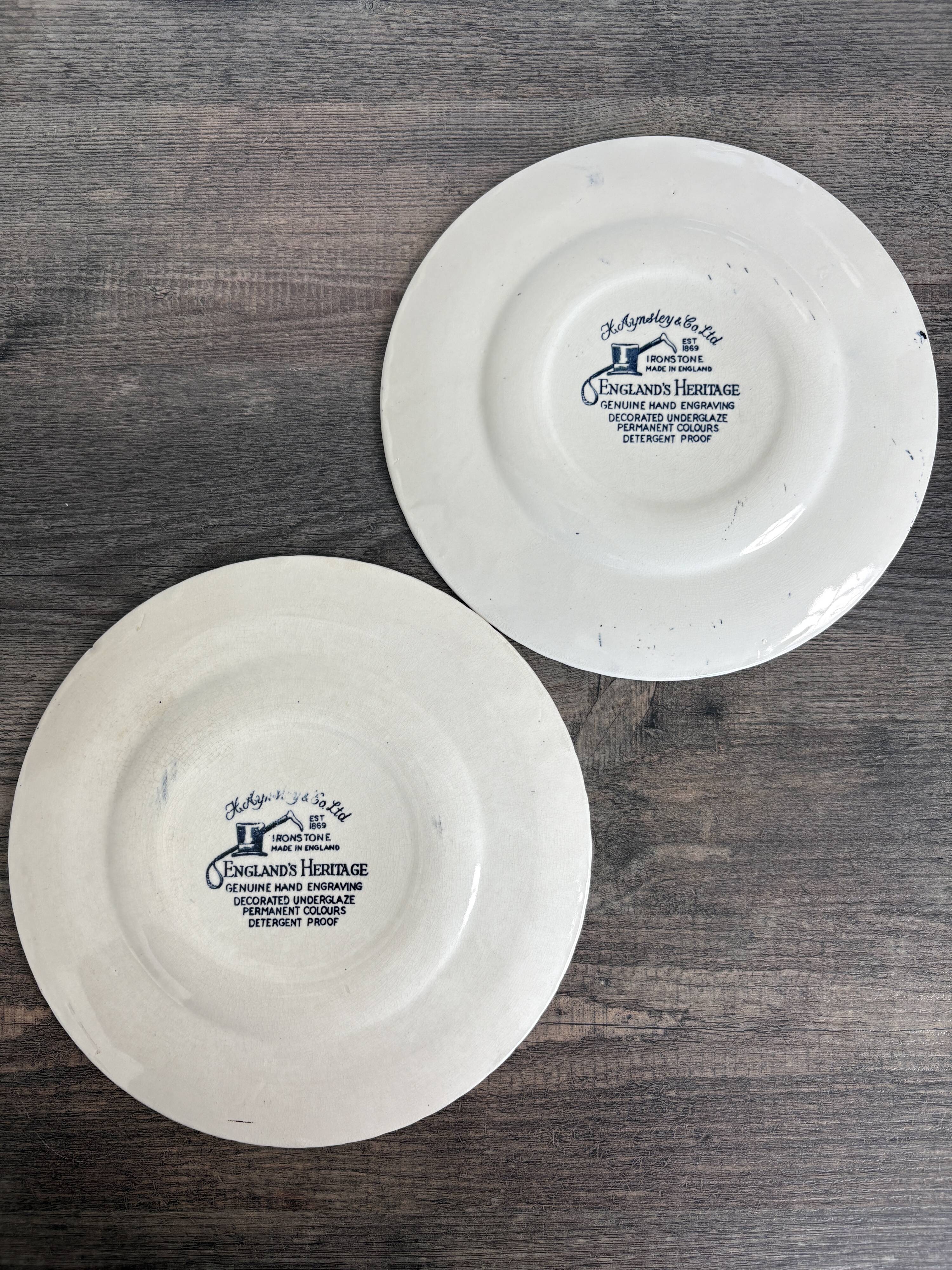 Set of 2 England's Heritage porcelain plates