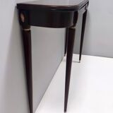 Vintage Ebonized Beech Console Table by Paolo Buffa with Glass Top, Italy
