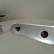 Pair of vintage brushed aluminum furniture handles