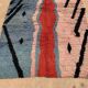 Handwoven, colorful pure wool rug, size 250 x 250 cm