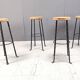 Vintage french wrought iron bar stools, 1960s - set of 4