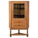 Brutalist Oak Corner Cabinet attributed to Henning Kjærnulf, Denmark, 1960s