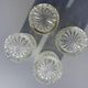 Set of 4 vintage glasses from the 60s-70s in moulded glass.