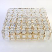 Large faceted crystal ceiling light by Kinkeldey, Germany, 1970s.