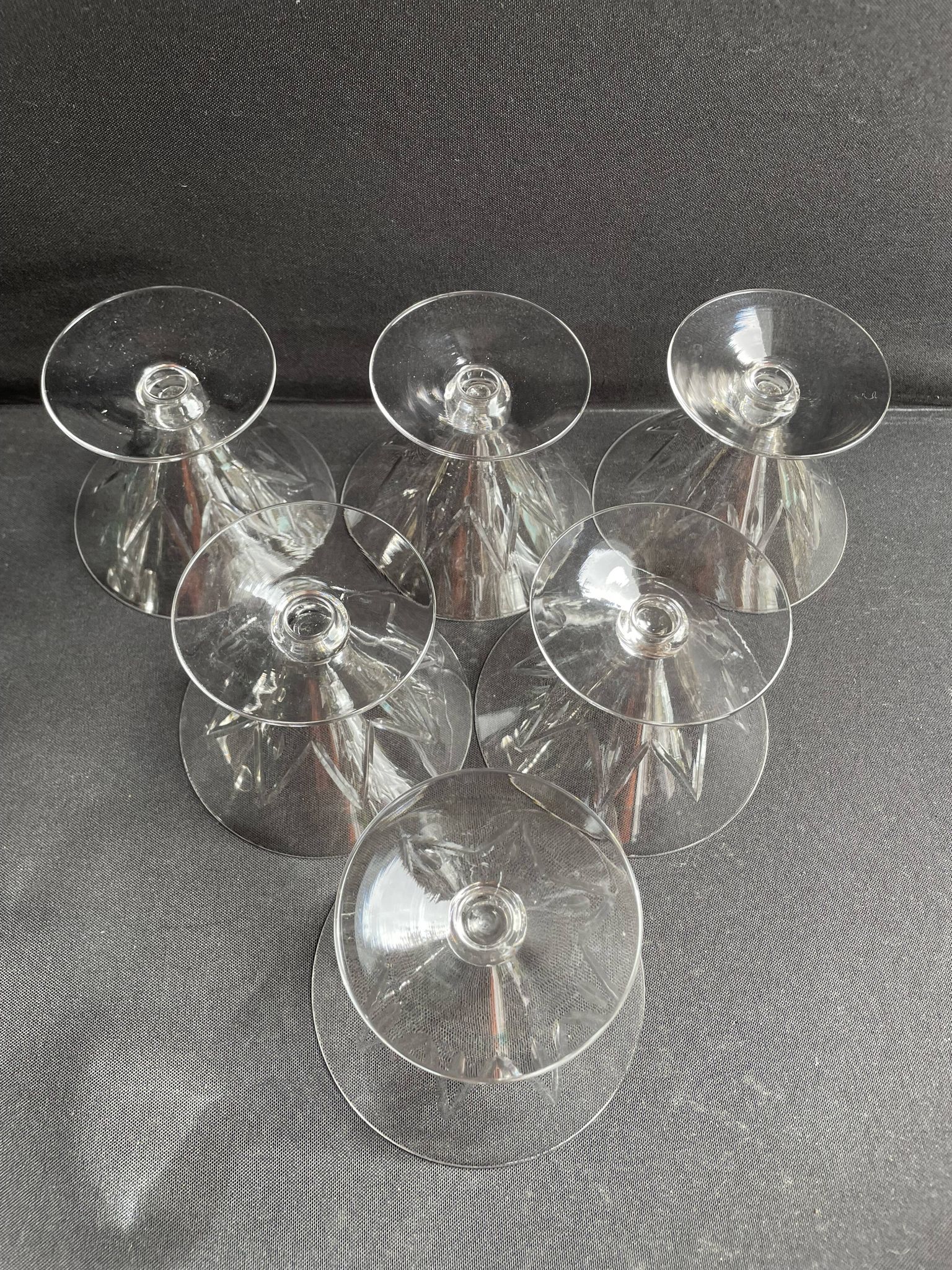 6 Champagne glasses – Saint Louis Bossuet service size 10406