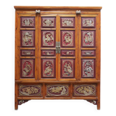 Ancient Chinese wedding cabinet in carved and lacquered elm – Ni School