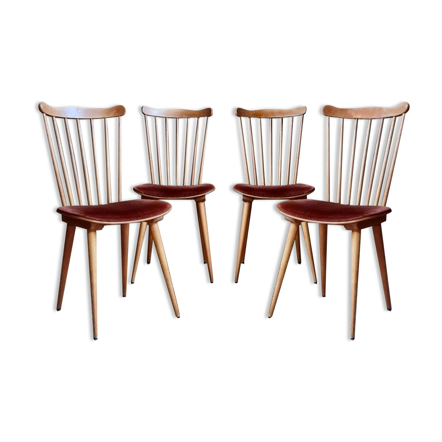 4 chairs bistro Baumann minuet-sonata years 60/70