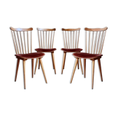 4 chairs bistro Baumann minuet-sonata years 60/70