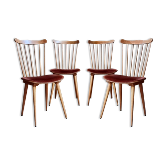 4 chairs bistro Baumann minuet-sonata years 60/70