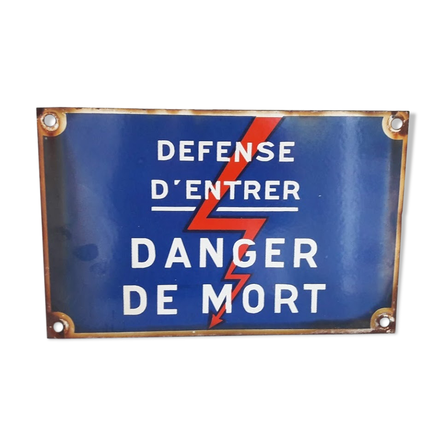 Plaque émaillée "défense d'entrer"