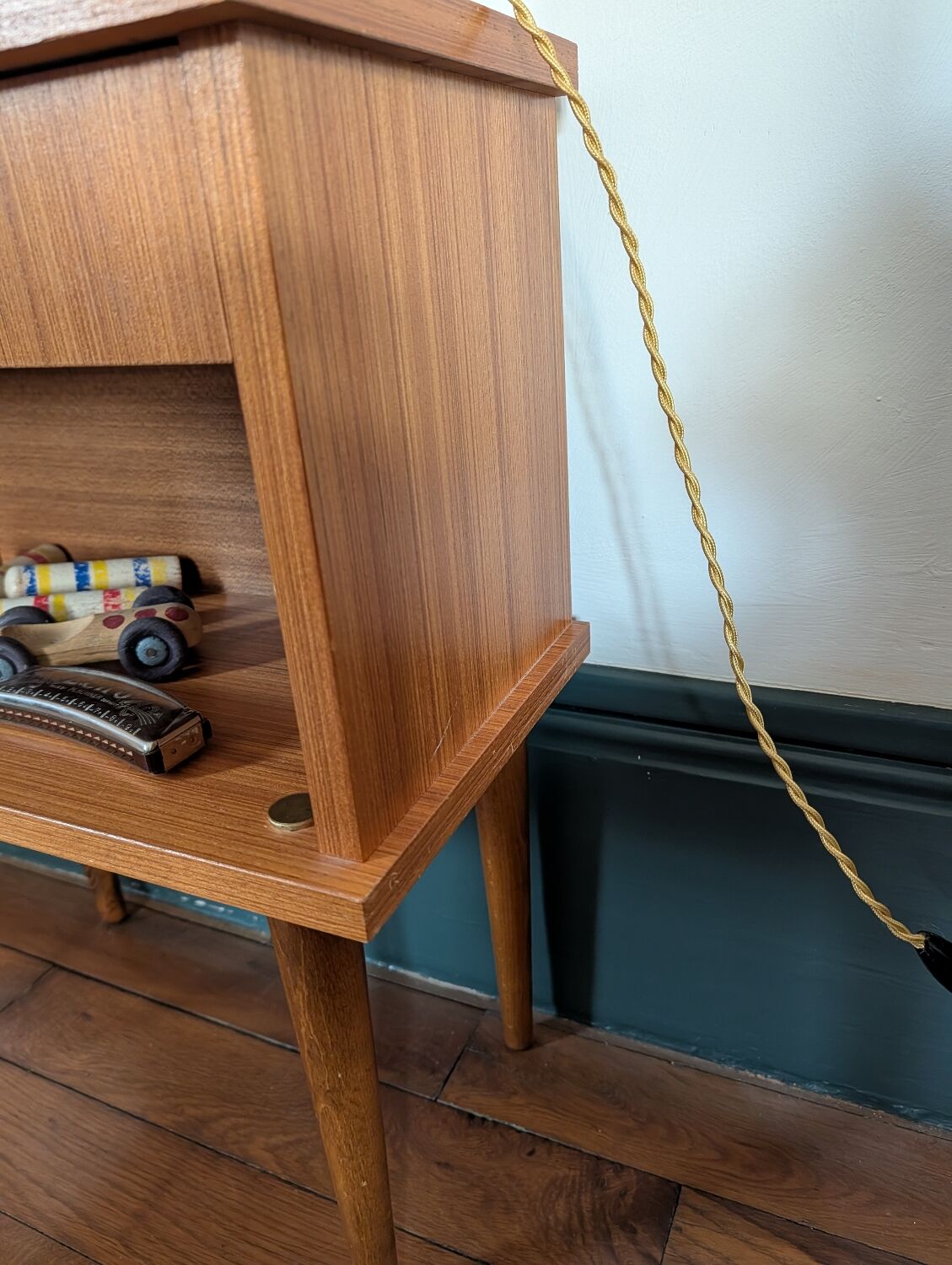 70s Scandi Icon: Architectural & Functional Nightstand