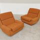 Paire de fauteuils Atlantis Orange République Tchèque 1970