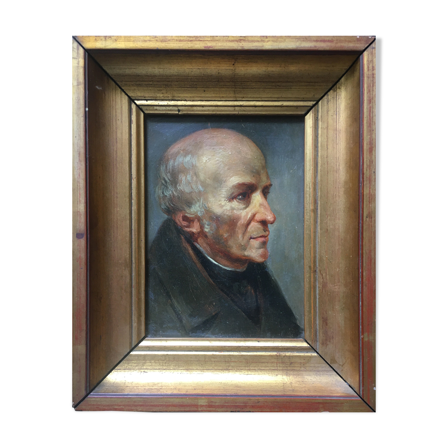 Painting Portrait of a 19th century by Frédéric Girot - frame