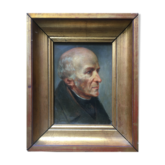 Painting Portrait of a 19th century by Frédéric Girot - frame