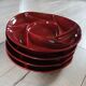 4 antique fondue plates
