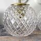 Pair of brass and glass wall sconces