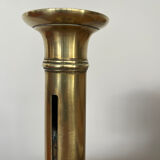 Antique brass push candle holder