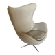 Miniature Egg chair Fritz Hansen design Arne Jacobsen Beige fabric Hau