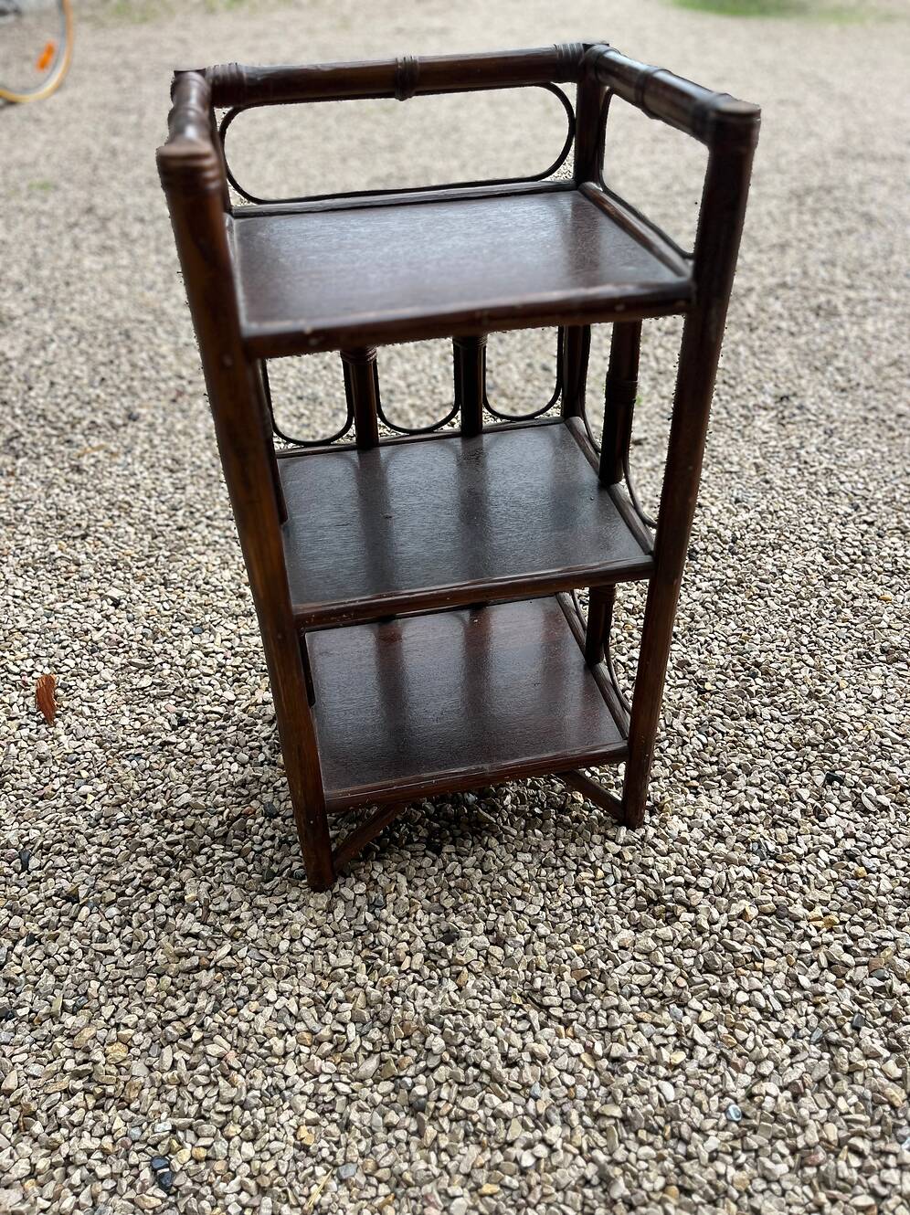 Vintage rattan shelf
