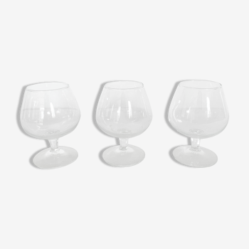 3 verres à digestif cognac