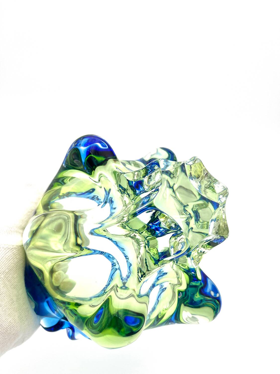 Corolle Vase Massif Hospodka Chřibská Cristal Sommerso Bicolour