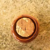 Set of 3 two-tone stoneware pots