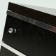 Pair Chest of Drawers in Ebonized Wood with Aluminium Accents 1980s