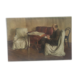 Painting Lenin in the armchair of Smolny, Soviet era