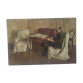 Peinture Lénine dans le fauteuil à Smolny, époque soviétique