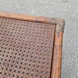 Table de chevet vintage en rotin