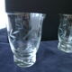 Set of 6 table glasses shaped vintage cup in engraved glass