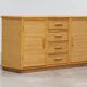 French vintage rattan sideboard 1970