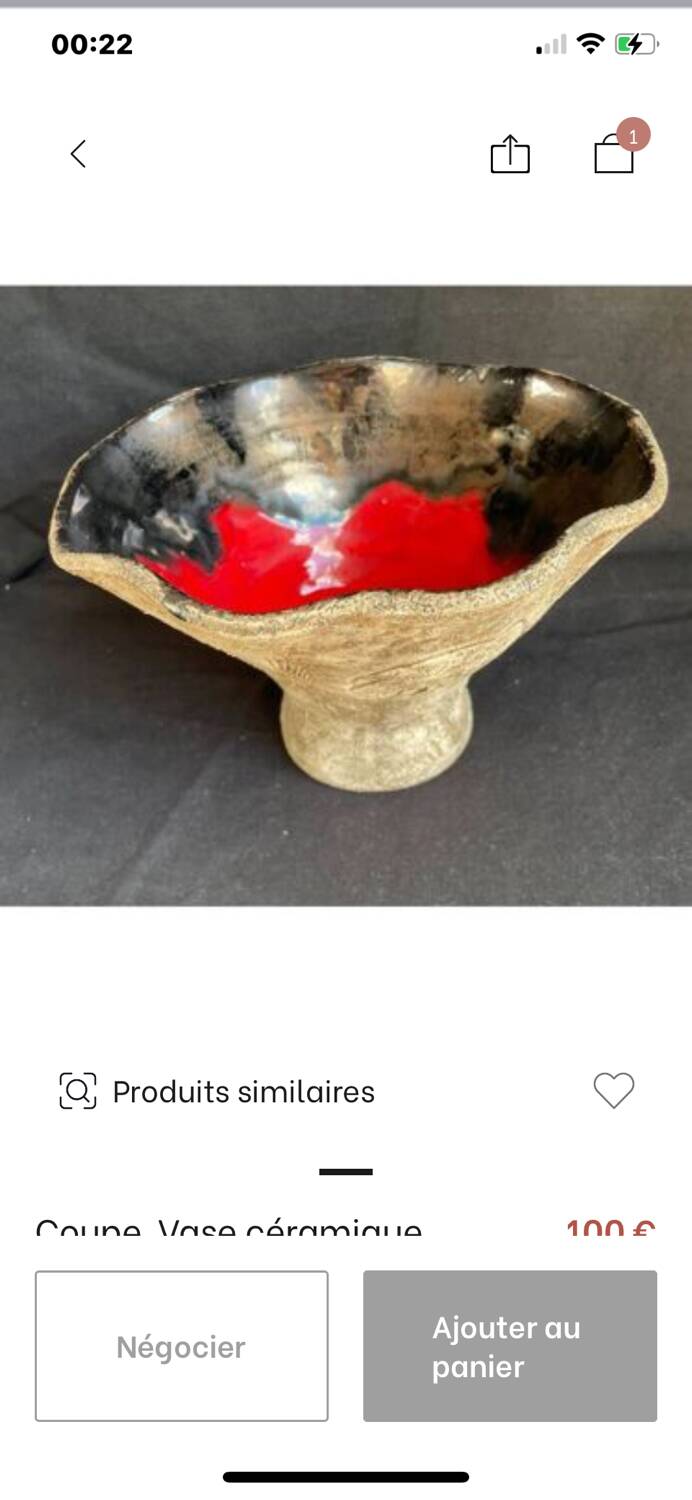 Cup, ceramic vase Francis Triay