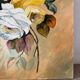 Autumn roses, oil on canvas signed Esterel.