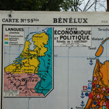 Ancienne carte scolaire "Bénélux" N°59 Hatier